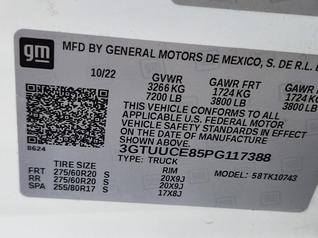 2023 GMC Sierra 1500 4WD Crew Cab Standard Box Elevation