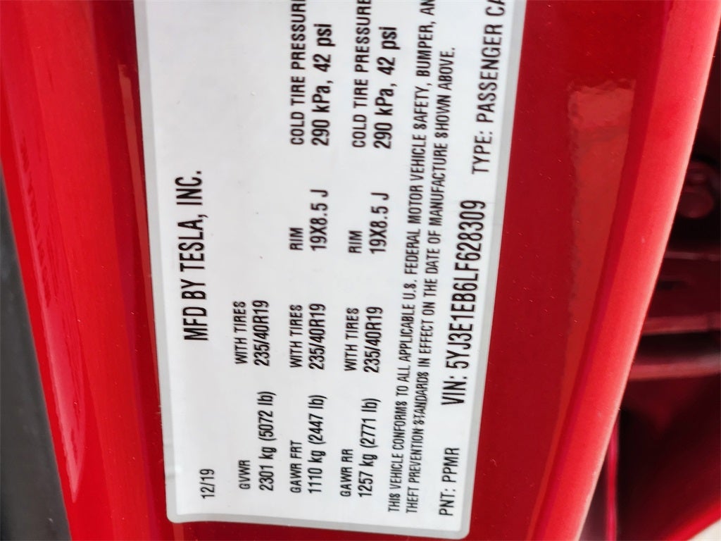 2020 Tesla Model 3 Long Range Dual Motor All-Wheel Drive