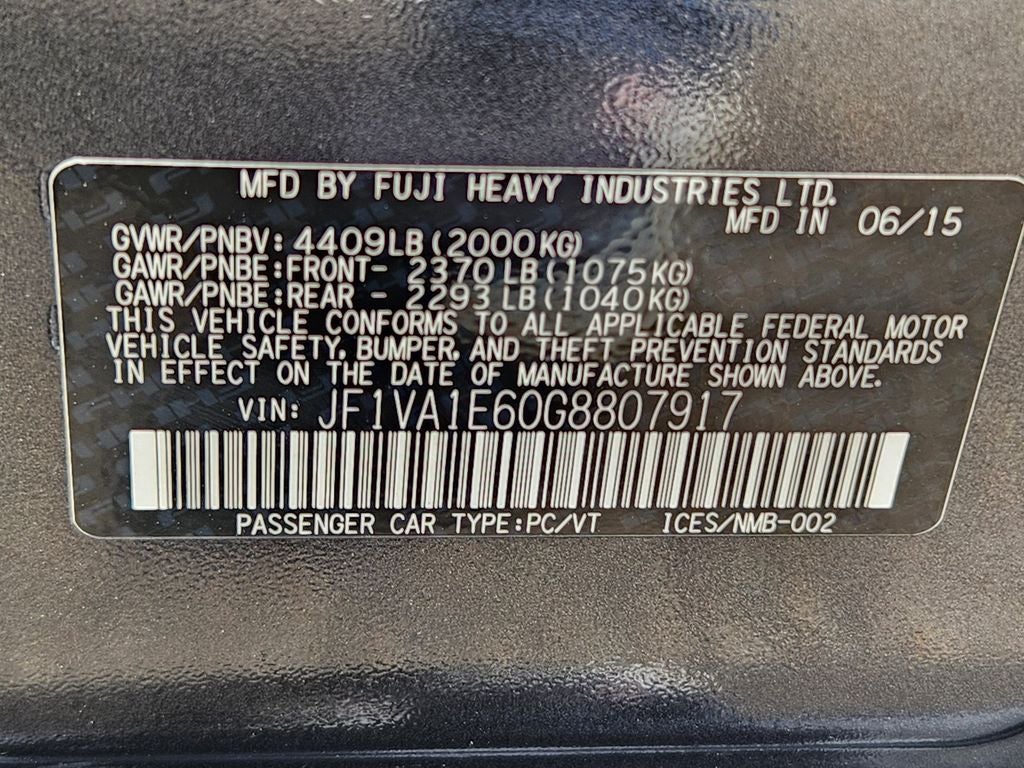 2016 Subaru WRX Premium