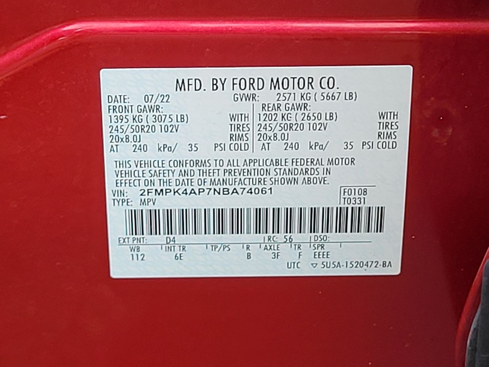2022 Ford Edge ST
