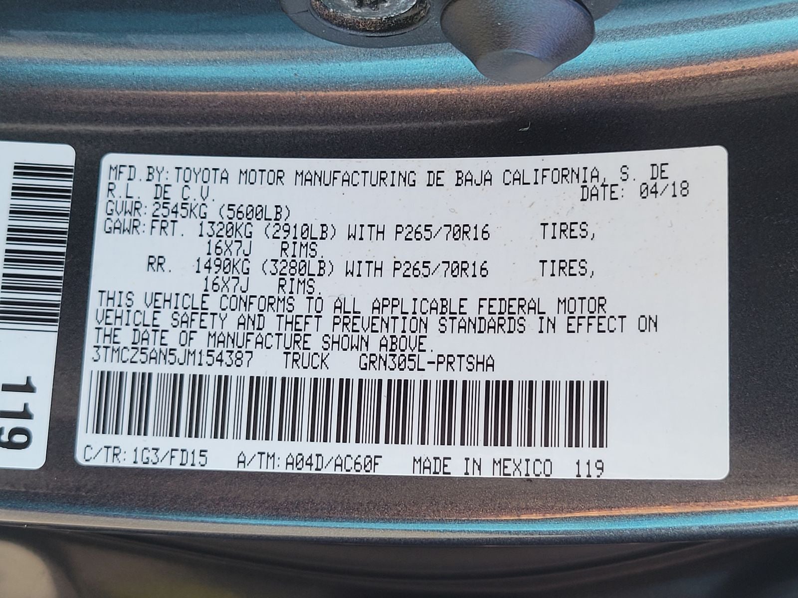 2018 Toyota Tacoma TRD Off-Road V6