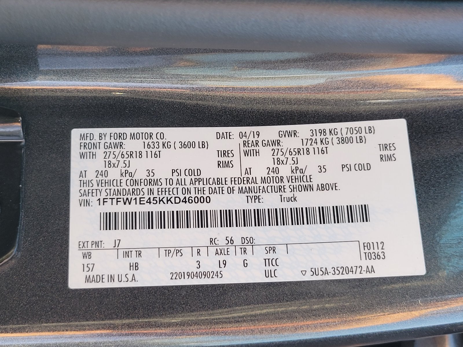 2019 Ford F-150 XL