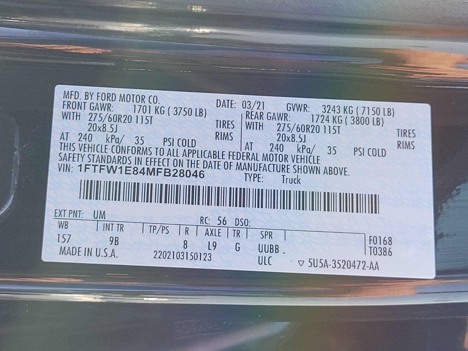 2021 Ford F-150 Platinum