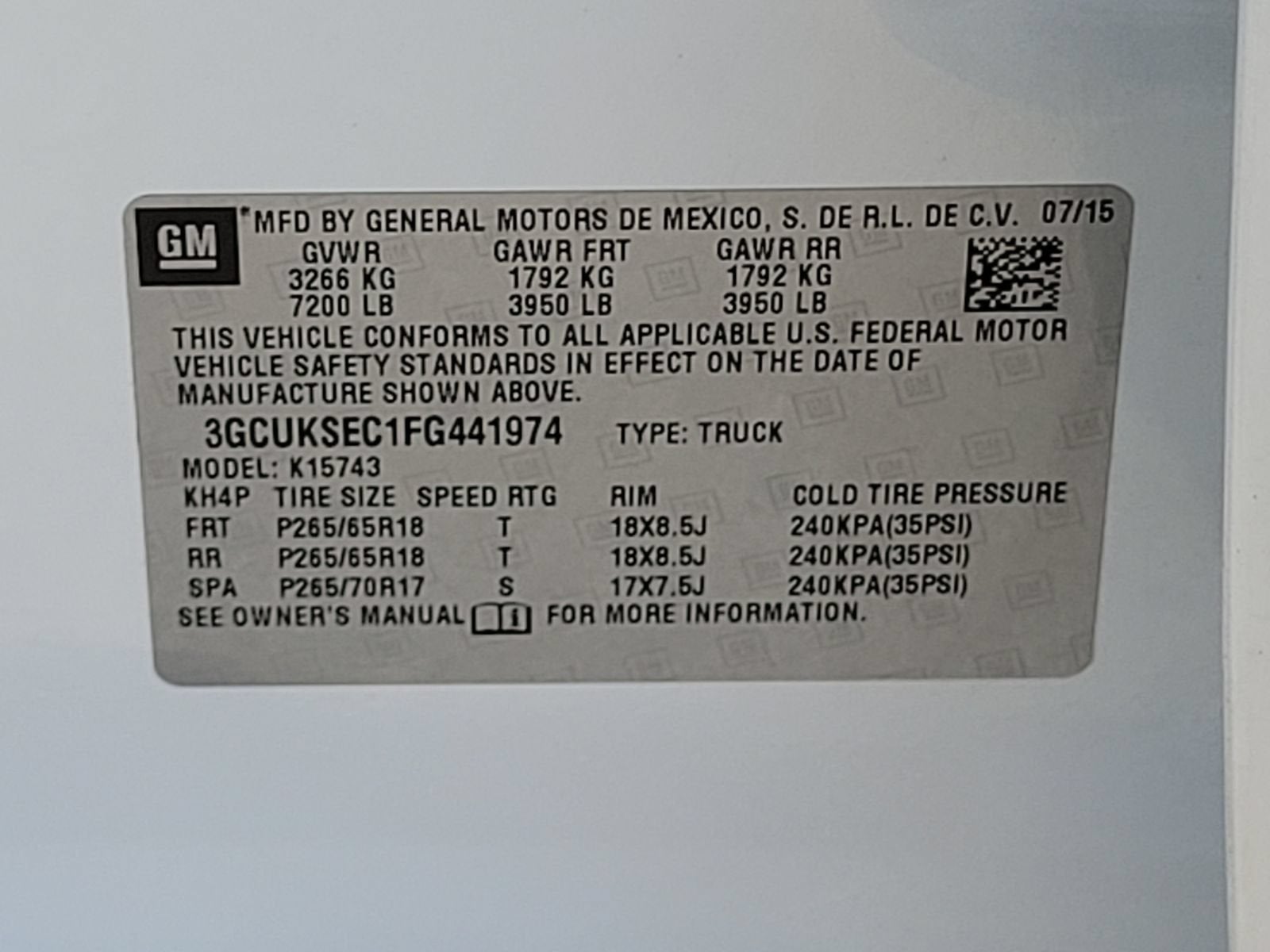 2015 Chevrolet Silverado 1500 LTZ