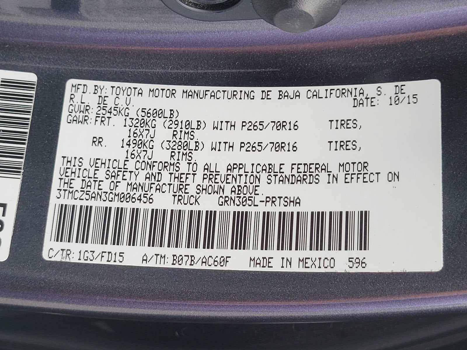 2016 Toyota Tacoma SR