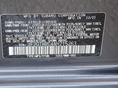 2022 Subaru Crosstrek Sport