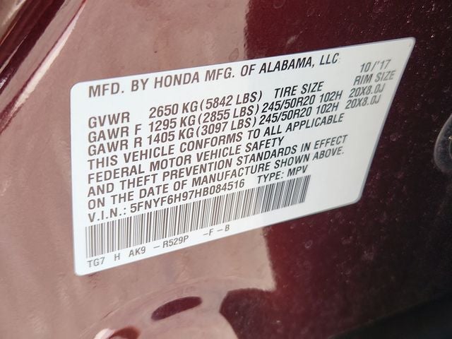 2017 Honda Pilot Touring