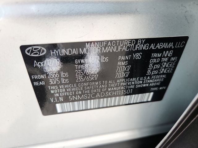 2019 Hyundai Santa Fe SE