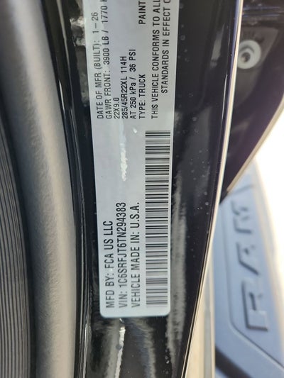 2026 RAM 1500 RAM 1500 LARAMIE CREW CAB 4X4 5'7' BOX