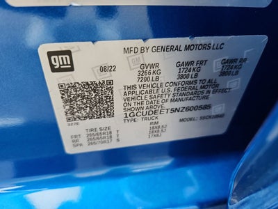 2022 Chevrolet Silverado 1500 4WD Crew Cab Short Bed RST