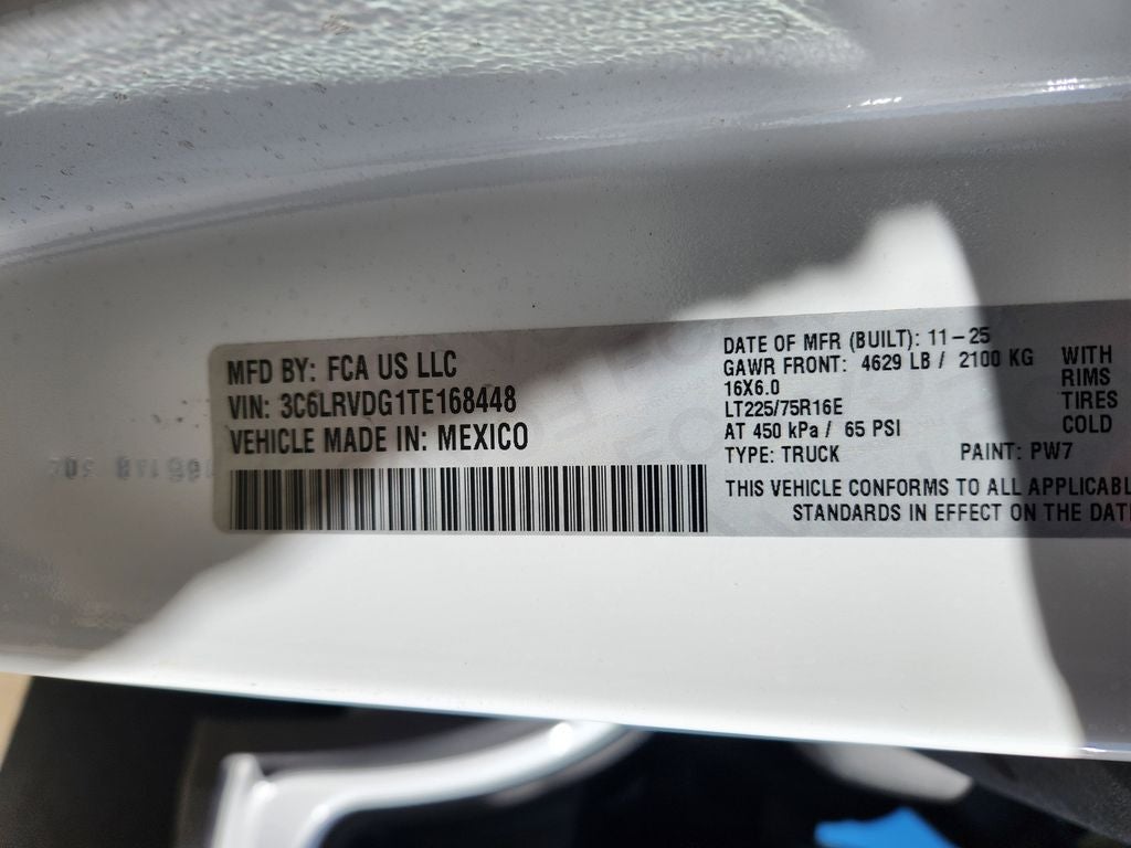 2026 RAM Promaster RAM PROMASTER 2500 TRADESMAN CARGO VAN HIGH ROOF 159' WB