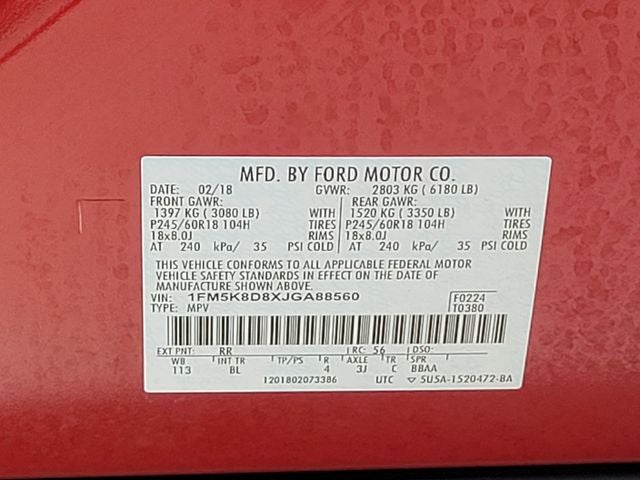 2018 Ford Explorer XLT