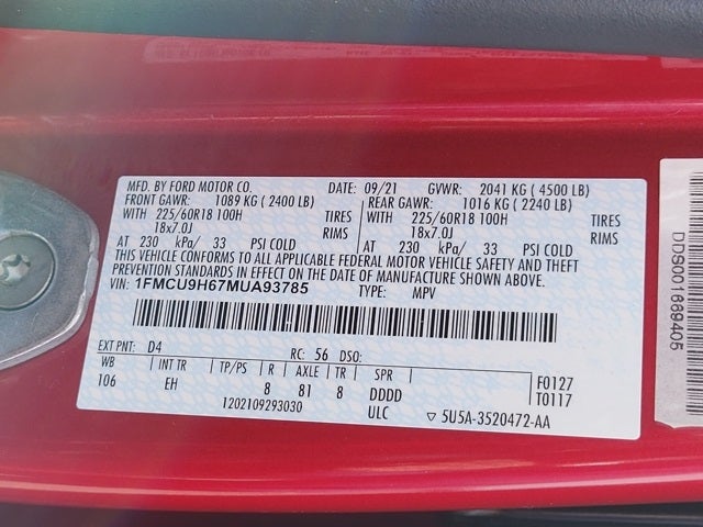 2021 Ford Escape SEL