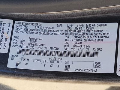 2015 Ford Fiesta SE
