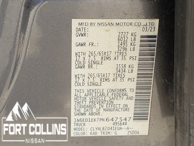 2023 Nissan Frontier SV