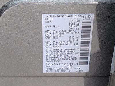 2026 Nissan Pathfinder Platinum