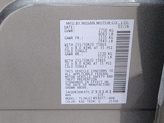 2026 Nissan Pathfinder Platinum
