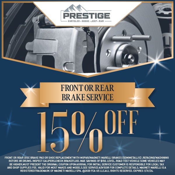 Front or Rear Brake Service 15% Off