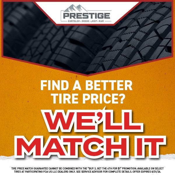 Find a Better Tire Price? We'll Match It!