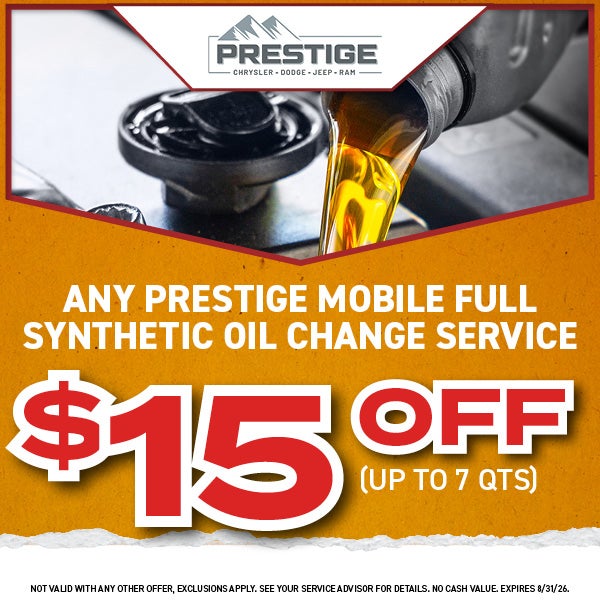 Any Prestige Mobile Full Synthetic Oil Change Service