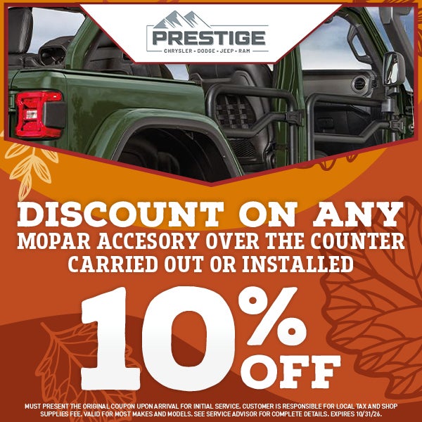 Any Mopar Accessory Over the Counter Carried Out or Installed