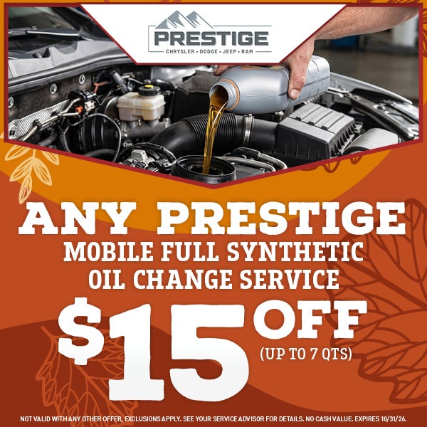 Any Prestige Mobile Full Synthetic Oil Change Service