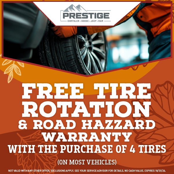 Free Tire Rotation and Road Hazard Warranty