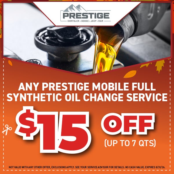 Any Prestige Mobile Full Synthetic Oil Change Service